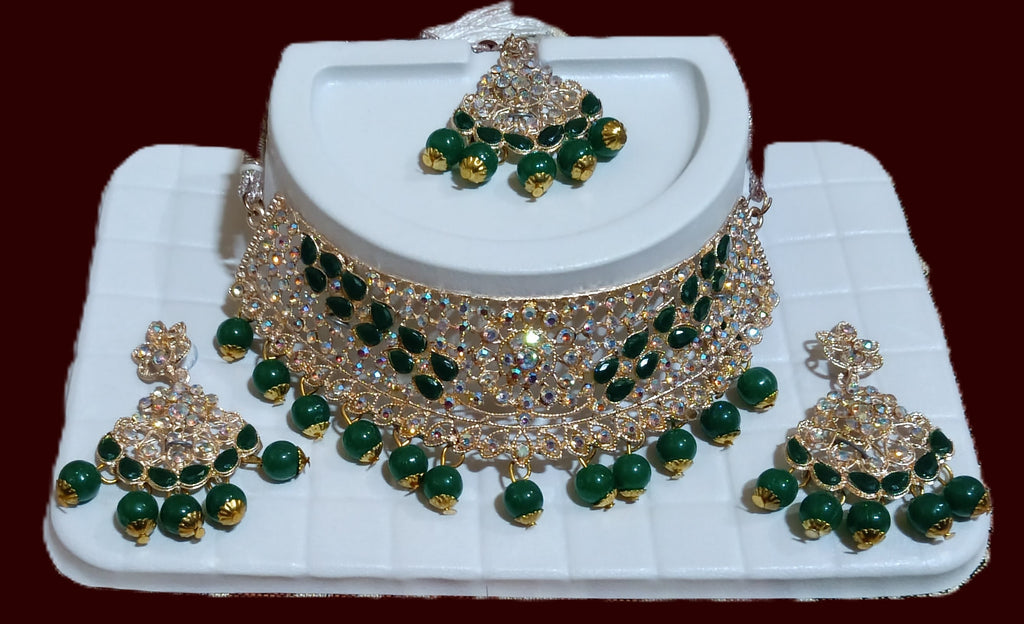Necklace earing and maang tika js03 - TRSMALL