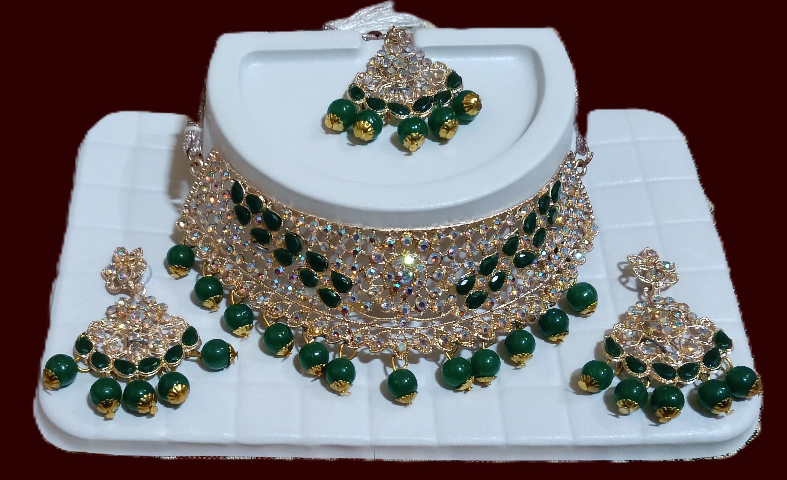 Necklace earing and maang tika js03 - TRSMALL