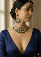 Necklace earing and maang tika js04 - TRSMALL