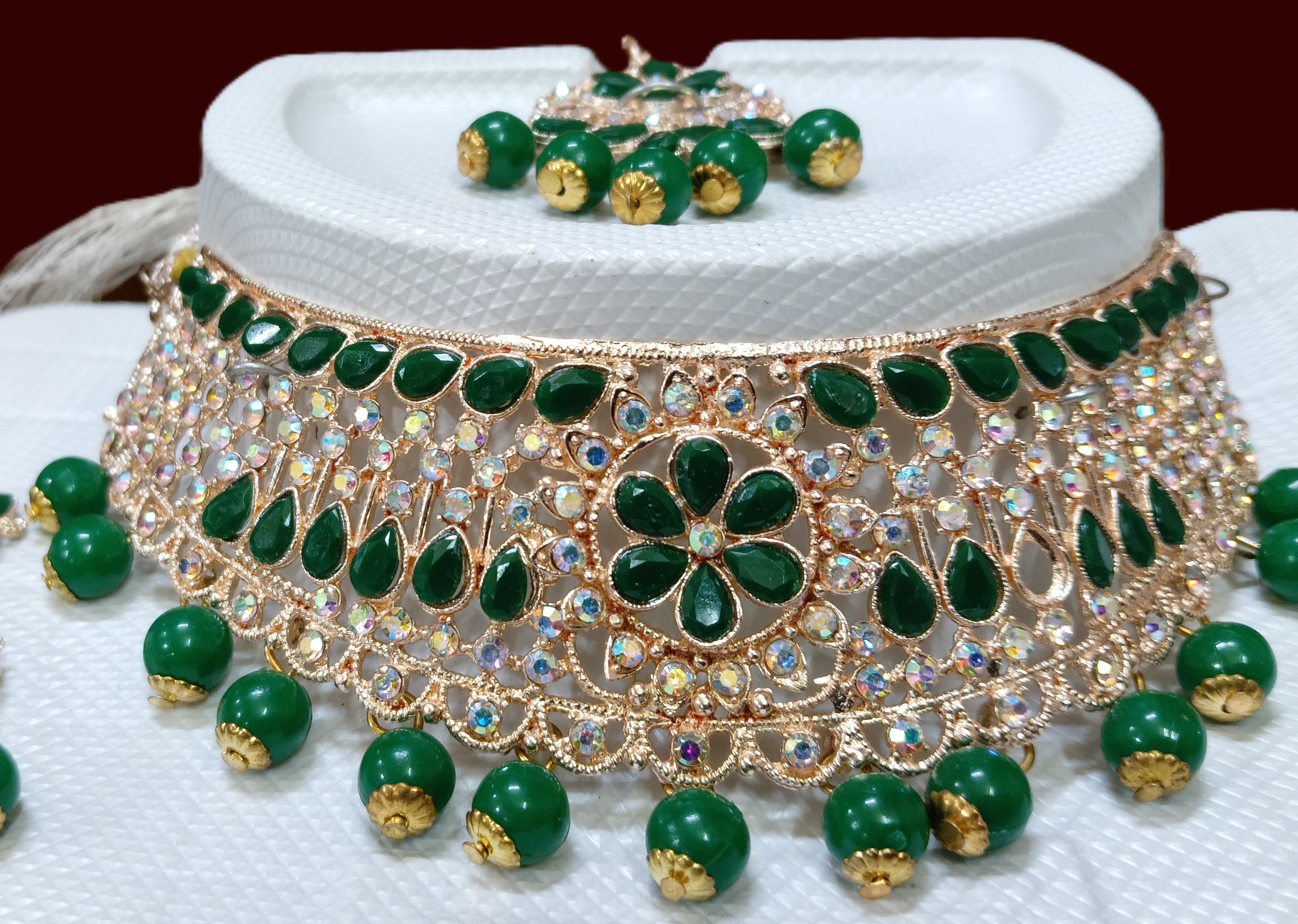 Necklace earing and maang tika js04 - TRSMALL