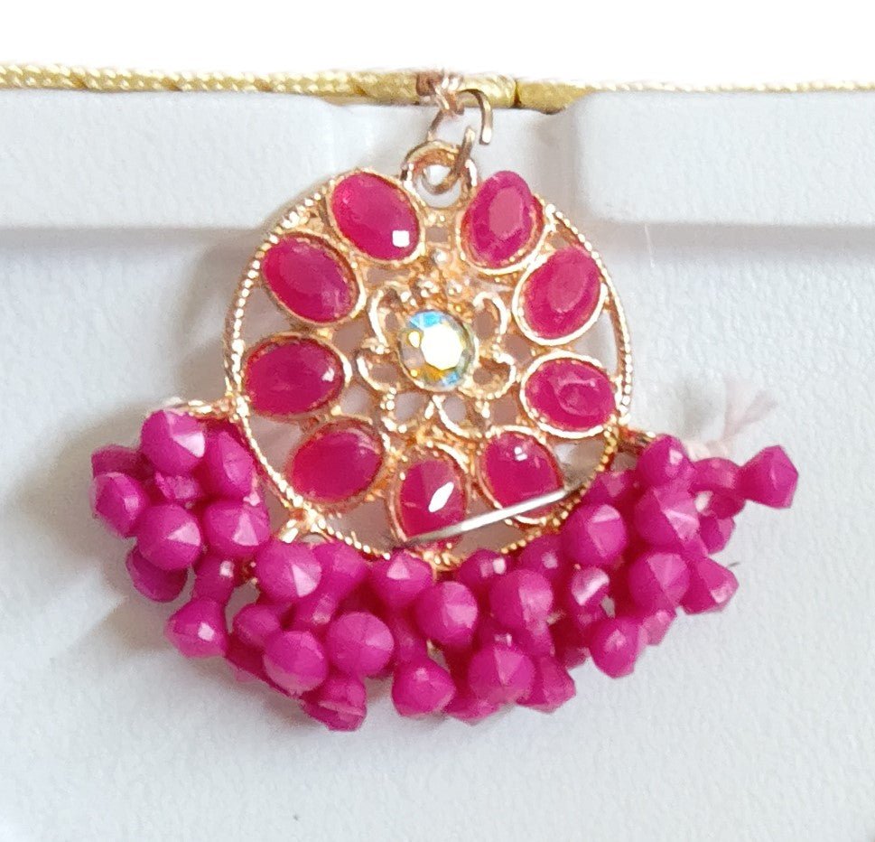 Necklace earing and maang tika js10 - TRSMALL